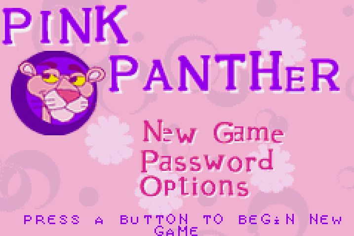 Pink Panther Pinkadelic Pursuit Title Screen